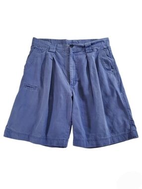 2574 * Gitano Vintage 90s High Waisted Pleated Chino Shorts Blue Purple Size 32W
